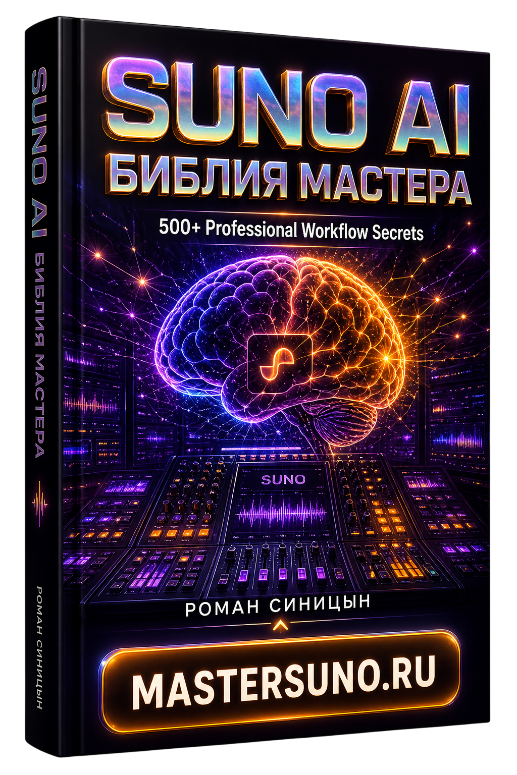 Suno AI Bible Master Book Cover by Roman Sinicyn
